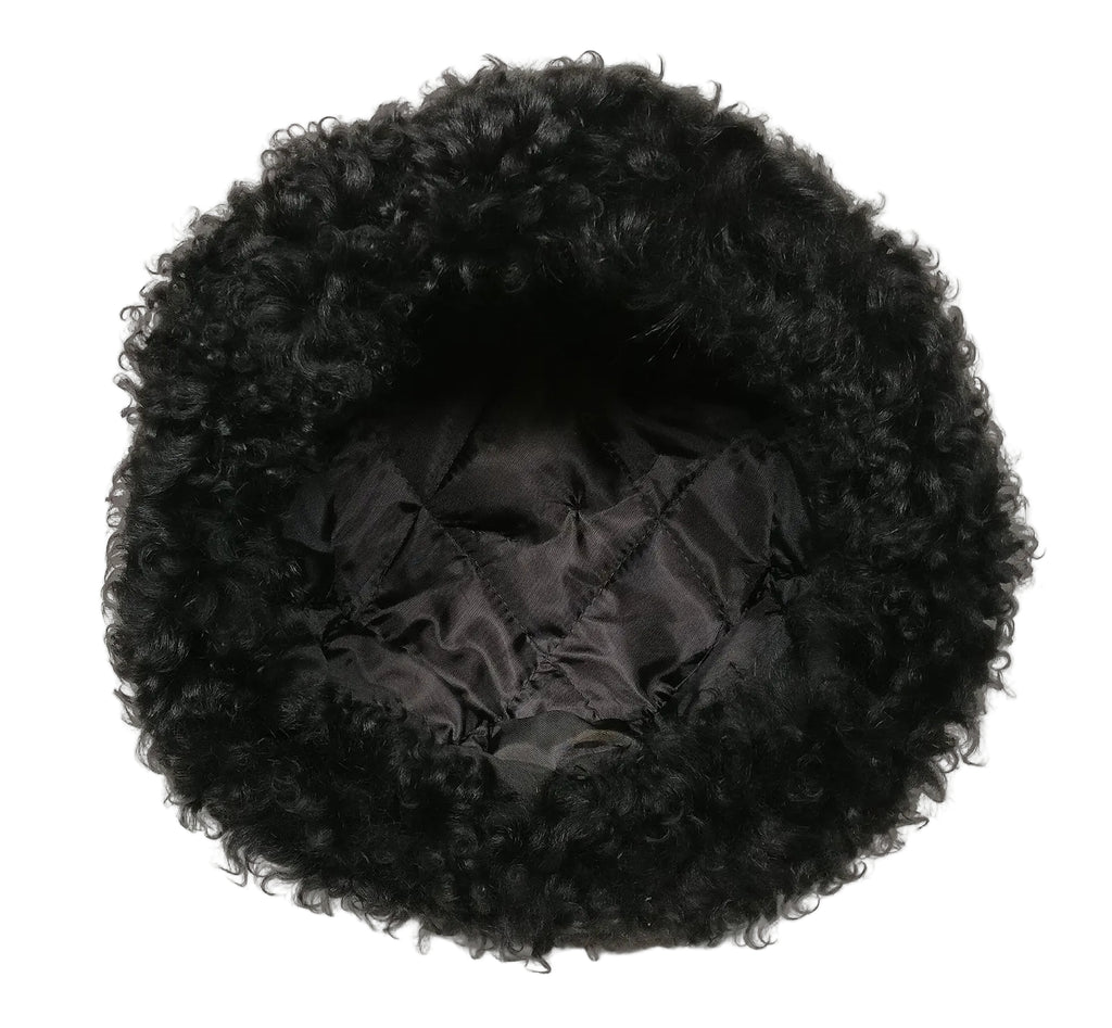 Black Sheepskin Cossack Papakha Hat