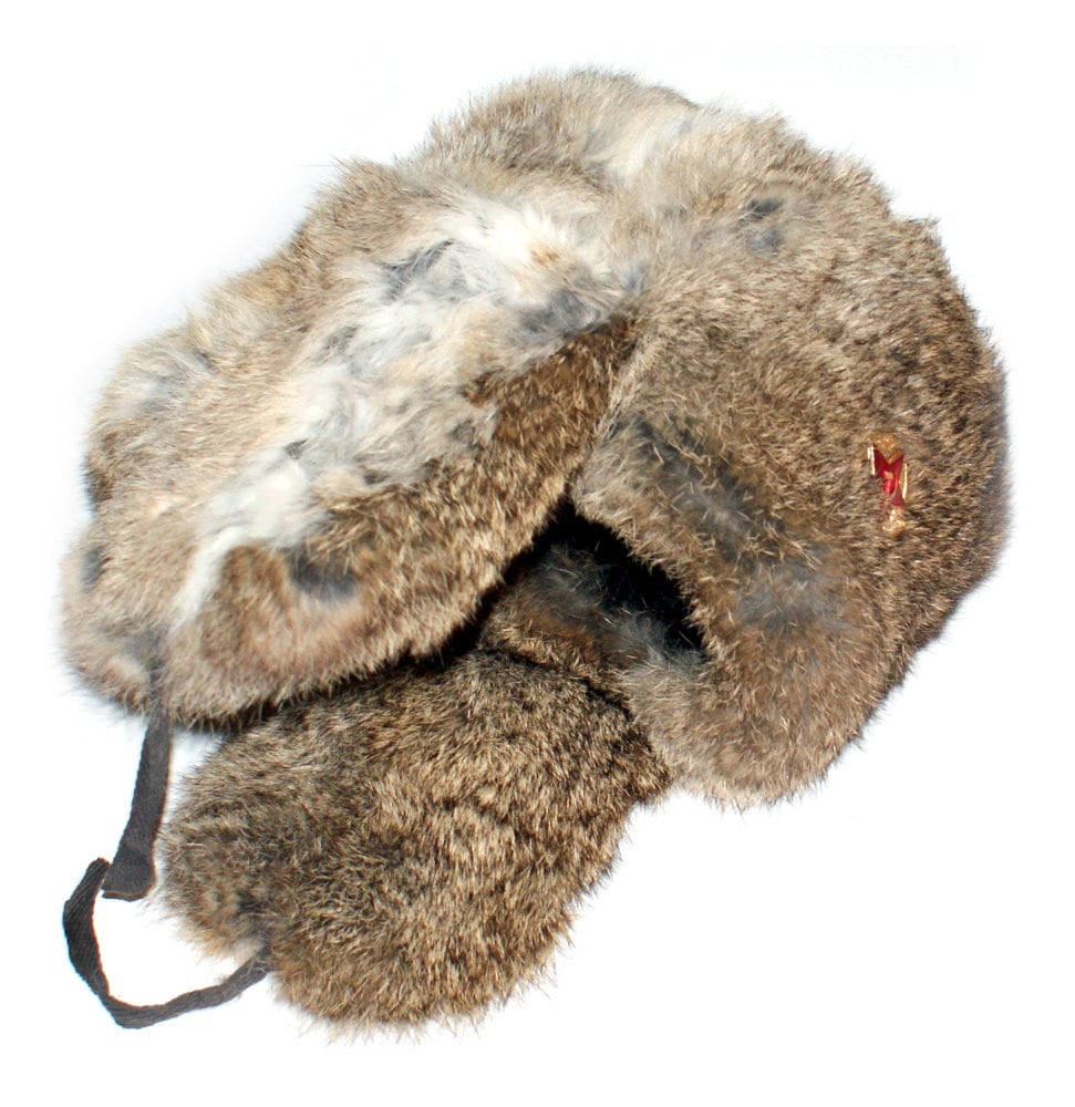 Rabbit Fur Bomber Winter Hat