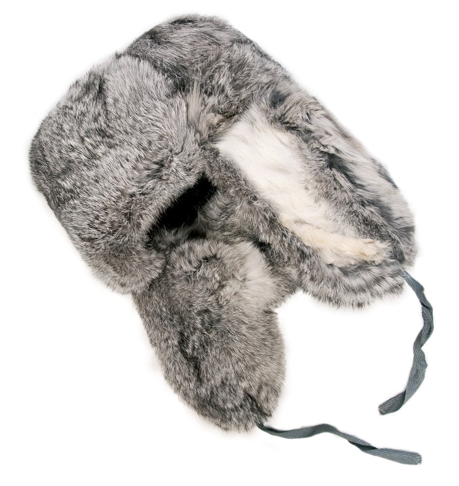 Rabbit Fur Bomber Winter Hat