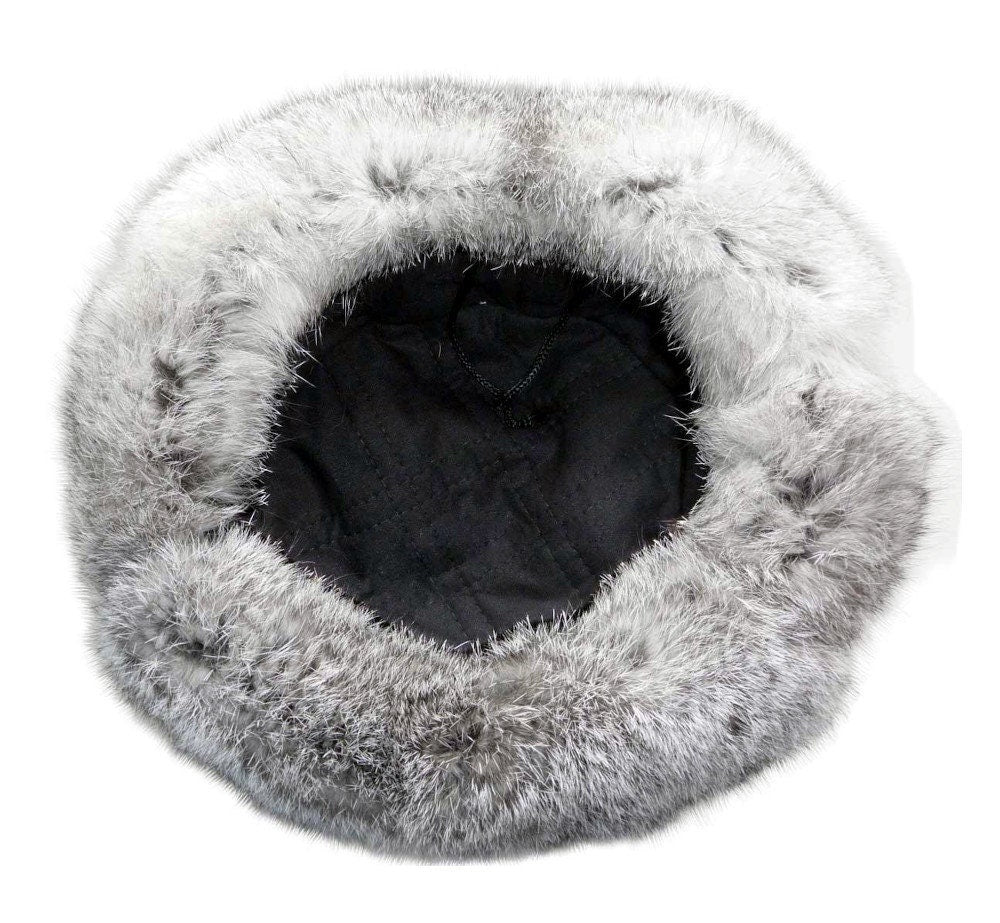 Rabbit Fur Bomber Winter Hat